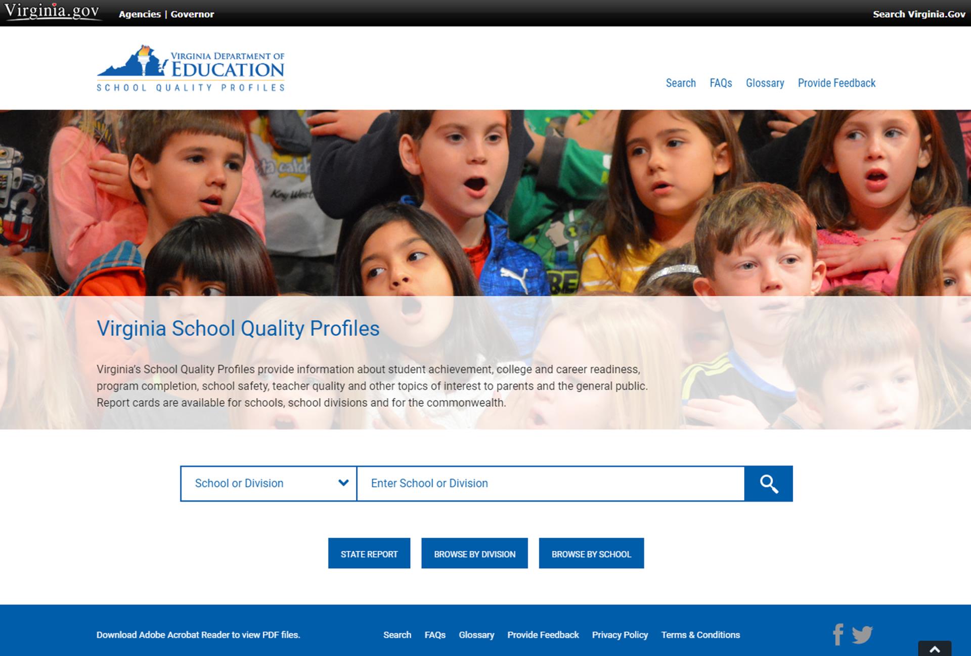 School Quality Profiles Website