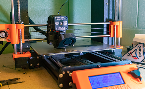 A picture of a 3D Printer in use