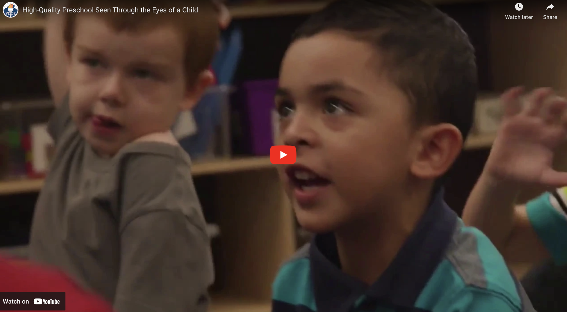 Click here to view video: High-Quality Preschool Seen Through the Eyes of a Child