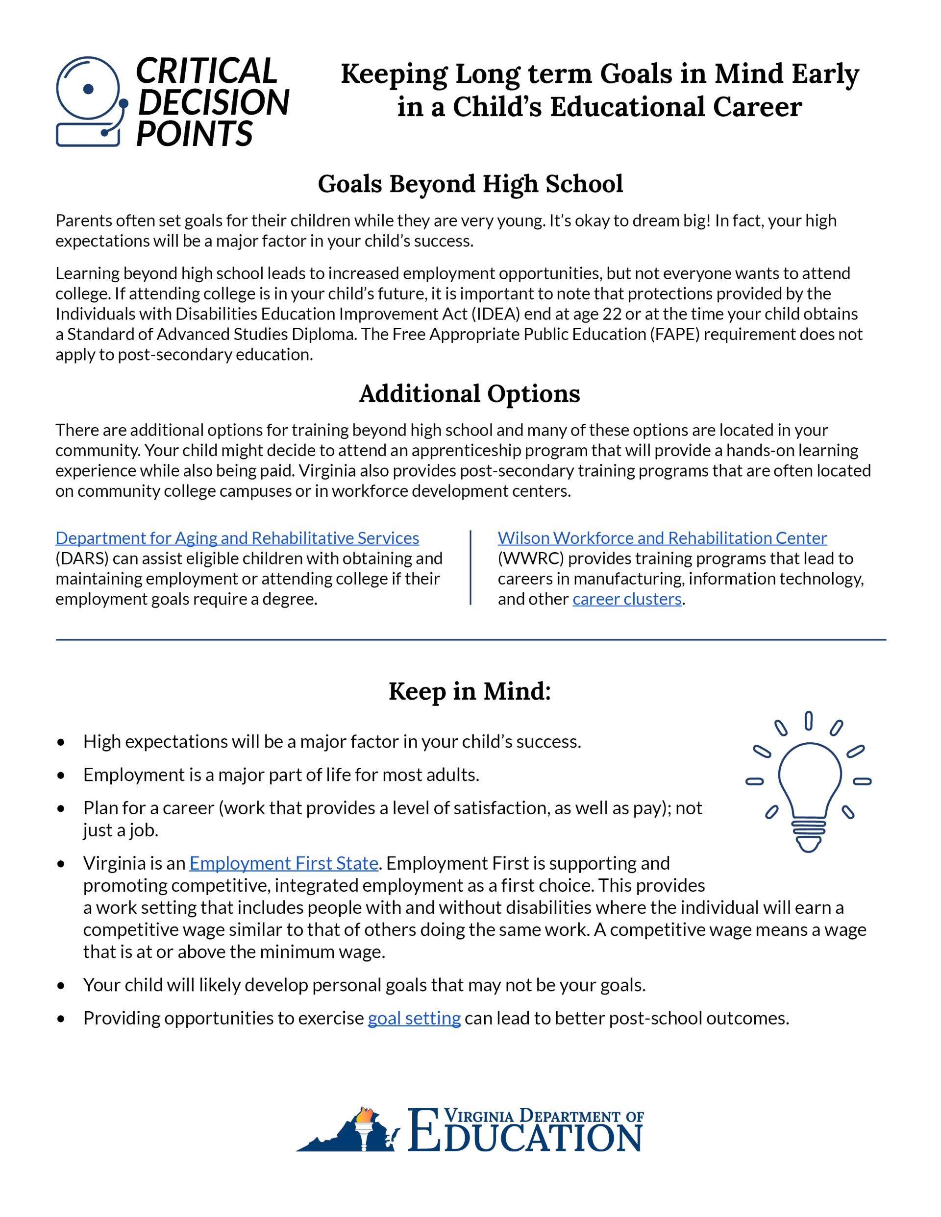 CDP Long Term goals one-pager