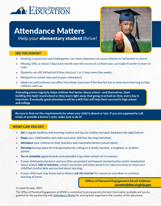 Attendance Matters Elementary Handout