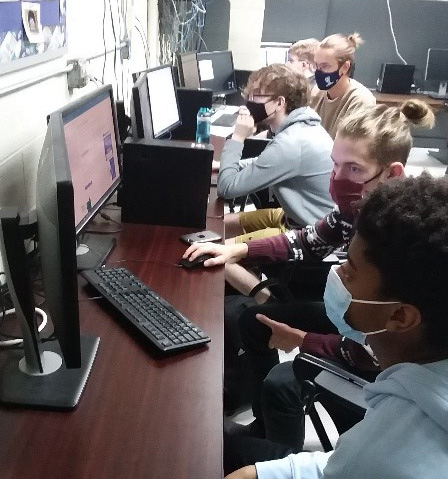 Students from the Cybersecurity class